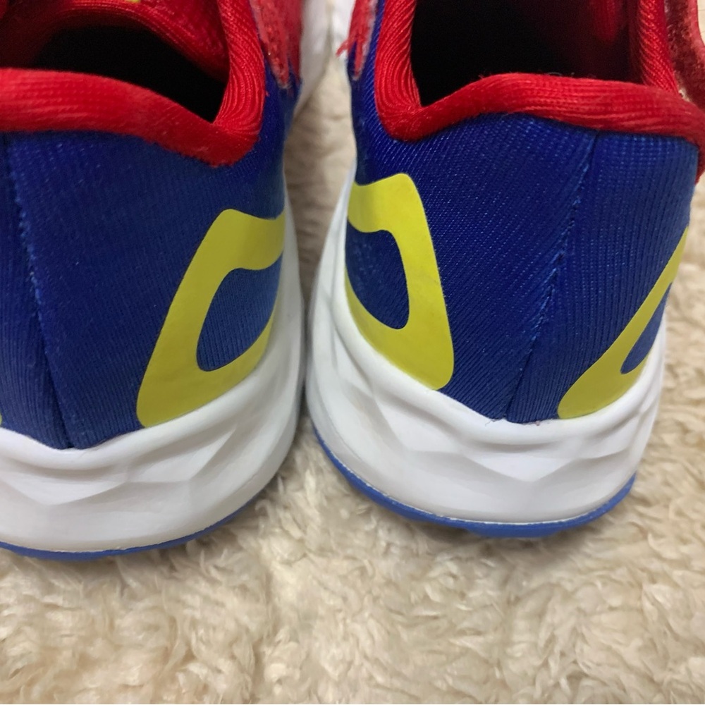 Kids Blue and Red Sneakers